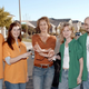 Paige Davis looking very early '00s with some Trading Spaces homeowners (Photo: Getty/Bob Riha Jr / Contributor)